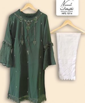 NAIMAT FASHION STUDIO 1014 ABBOR GREEN DESIGNER TUNICS