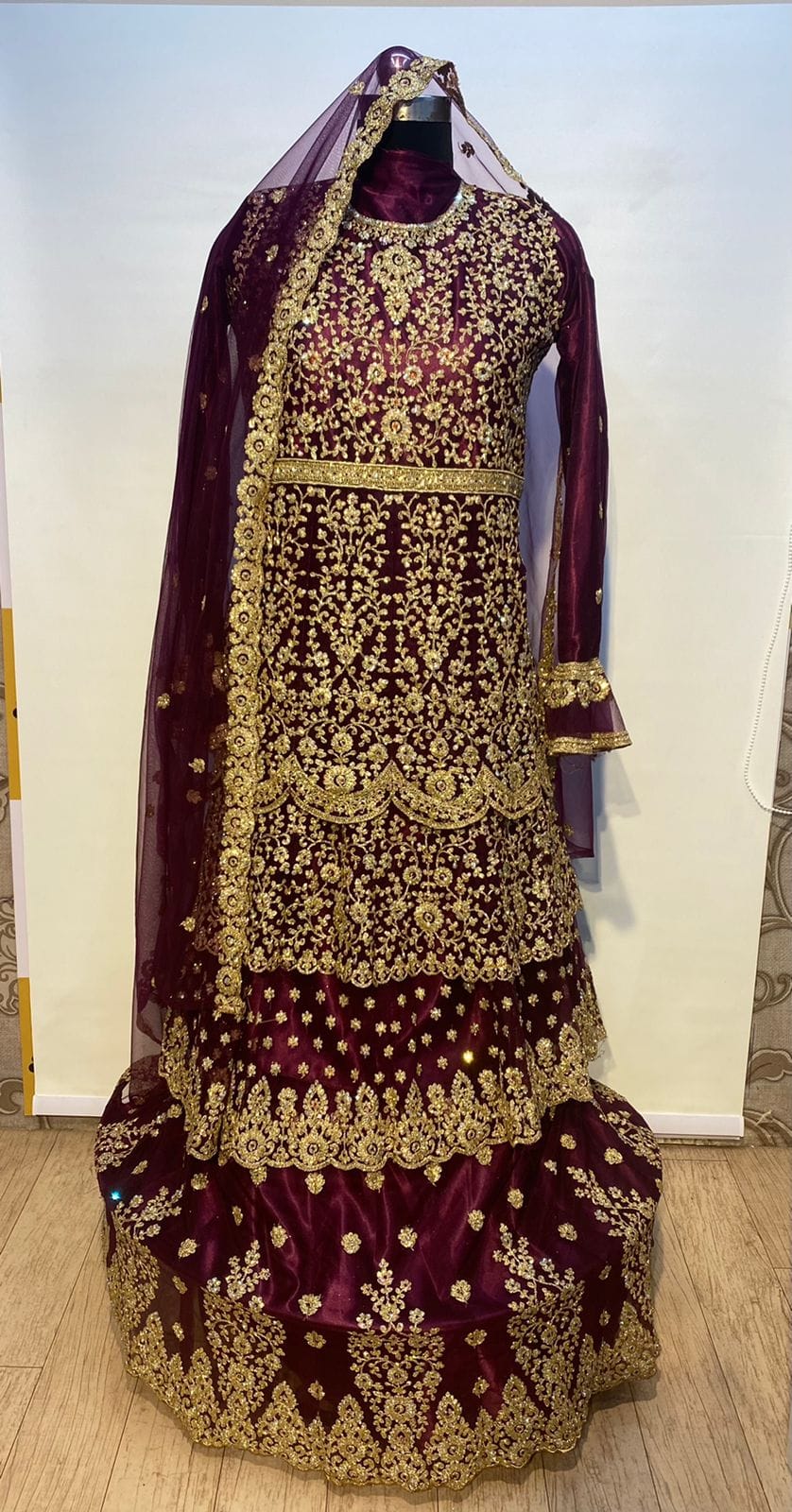 KHATUN FAB LEHENGA NEW TRIPLE FRILL WHOLESALE