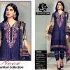 TAWAKKAL FAB NOOR CHIKANKARI BLUE SALWAR KAMEEZ