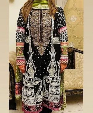 MEHBOOB TEX 77777 BLACK SALWAR KAMEEZ