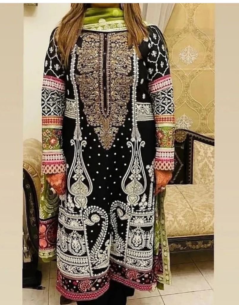 MEHBOOB TEX 77777 BLACK SALWAR KAMEEZ