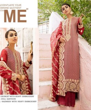 ASIM JOFA RED PAKISTANI SALWAR KAMEEZ WHOLESALER