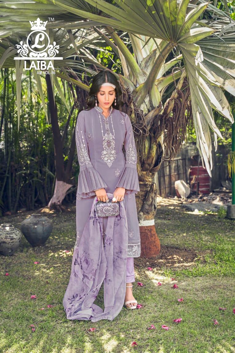 LAIBA AM VOL 86 PURPLE DESIGNER TUNICS WHOLESALER