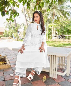 HAYA STUDIO 1006 WHITE DESIGNER TUNICS WHOLESALER