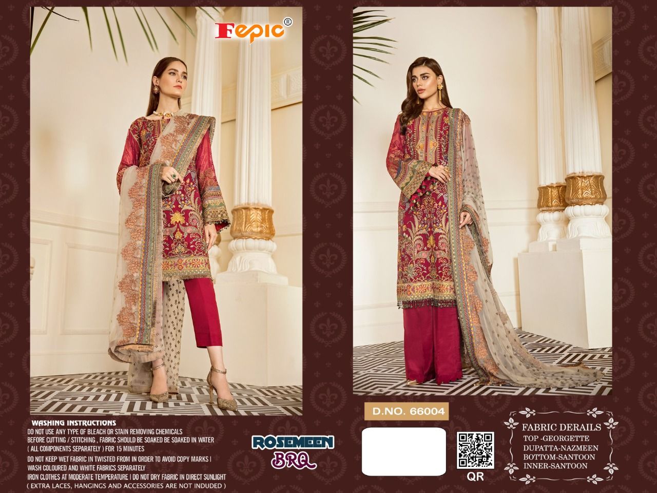 FEPIC 66004 ROSEMEEN BRQ SALWAR KAMEEZ WOLESALER