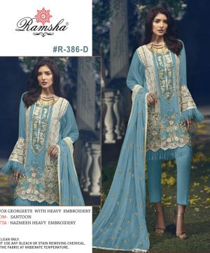 RAMSHA 386 D PAKISTANI SALWAR KAMEEZ MANUFACTURER