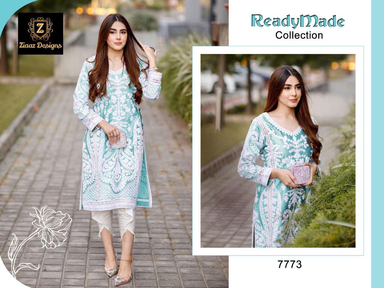 ZIAAZ DESIGNS 7773 SEA BLUE SALWAR KAMEEZ MANUFACTURER