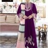 ZIAAZ Z SERIES VOL 2 WINE SALWAR KAMEEZ MANUFACTURER