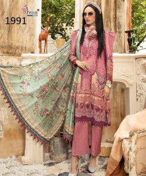 SHREE FABS 1991 PASHMINA MARIA B M PRINT SALWAR KAMEEZ