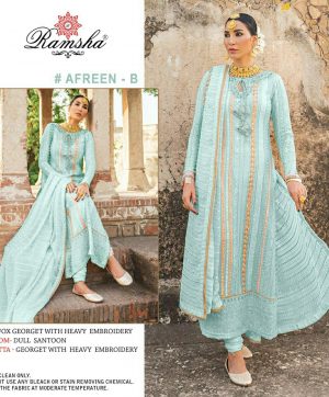 RAMSHA AFREEN B PAKISTANI SALWAR KAMEEZ WHOLESALER