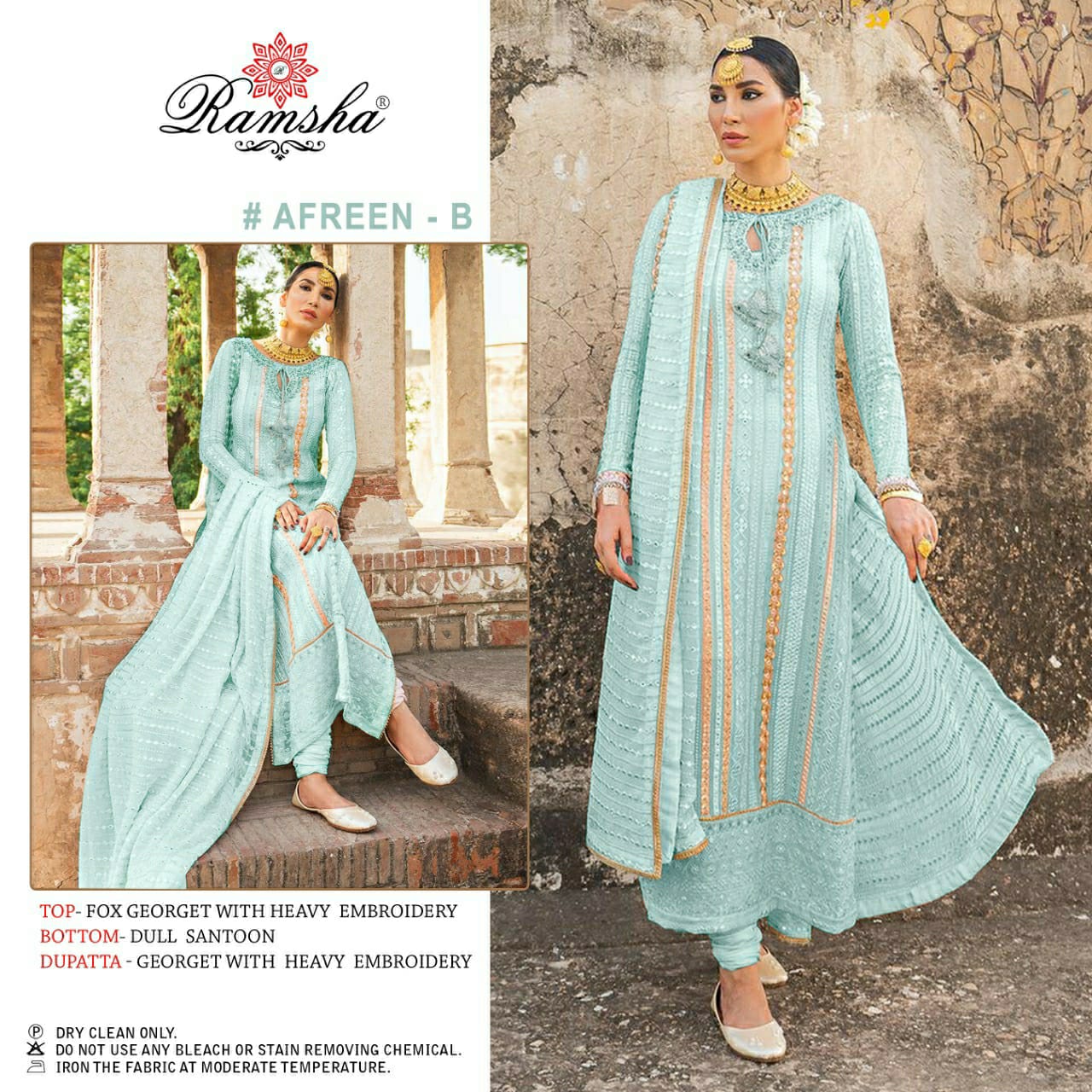 RAMSHA AFREEN B PAKISTANI SALWAR KAMEEZ WHOLESALER