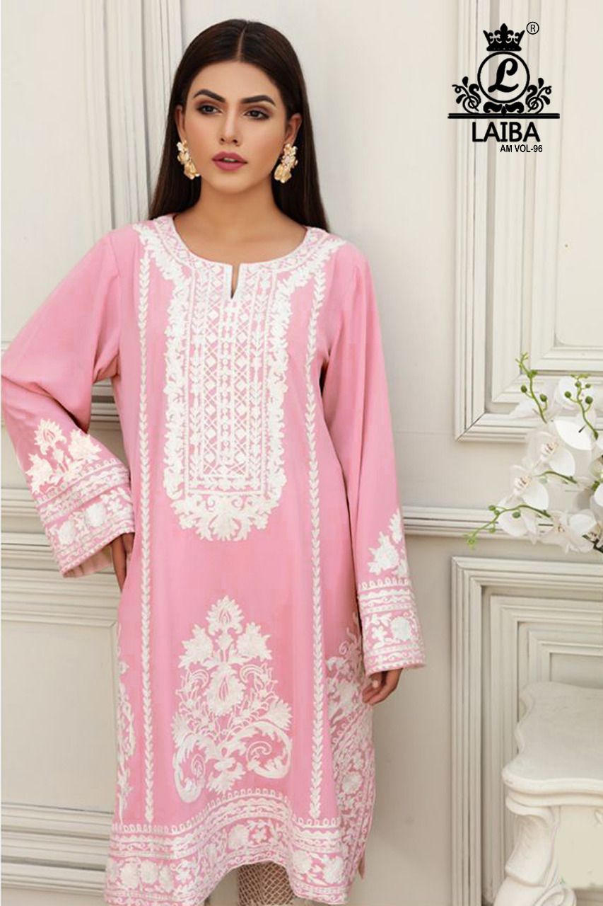 LAIBA AM VOL 96 DUSTY PINK DESIGNER TUNICS WHOLESALER