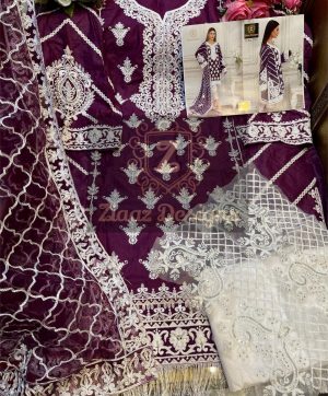 ZIAAZ DESIGN ALIZA 7773 WINE SALWAR KAMEEZ