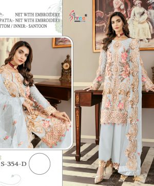 SHREE FABS 354 D PAKISTANI SUITS MANUFACTURER