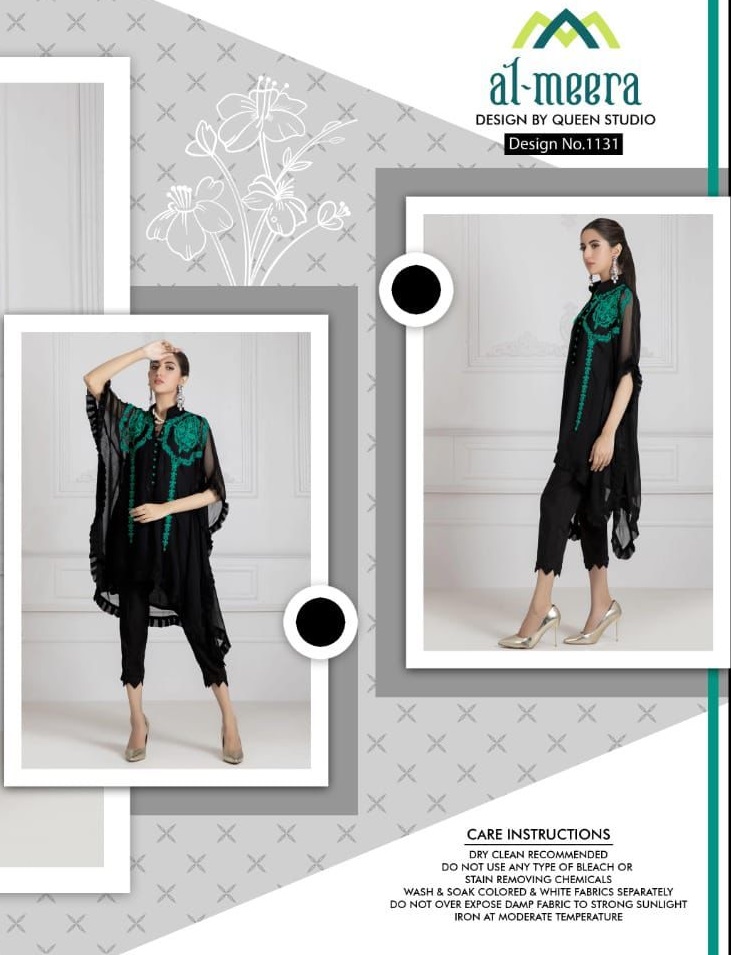 AL MEERA 1131 BLACK PINE DESIGNER TUNICS WHOLESALER