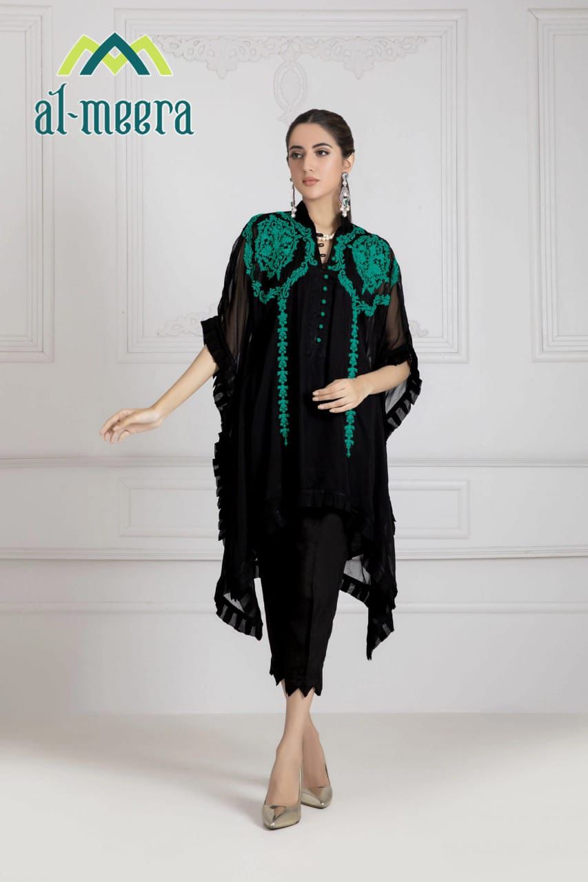 AL MEERA 1131 BLACK PINE DESIGNER TUNICS WHOLESALER