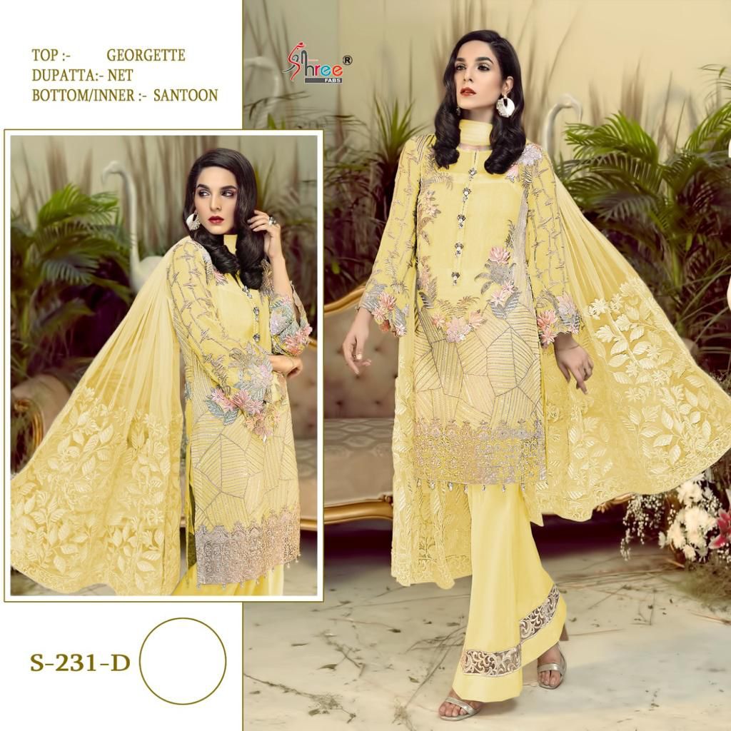 SHREE FABS 231 D PAKISTANI SALWAR KAMEEZ MANUFACTURER