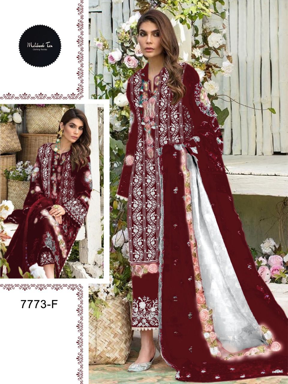 MEHBOOB TEX CRIMSON 7773 F SALWAR KAMEEZ MANUFACTURER