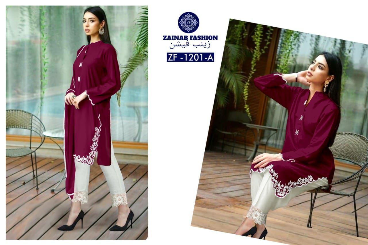 ZAINAB FASHION 1201 A DESIGNER TUNICS WHOLESALER