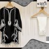 SAFA FASHION 989 BLACK DESIGNER TUNIC WITH CIGARETTE