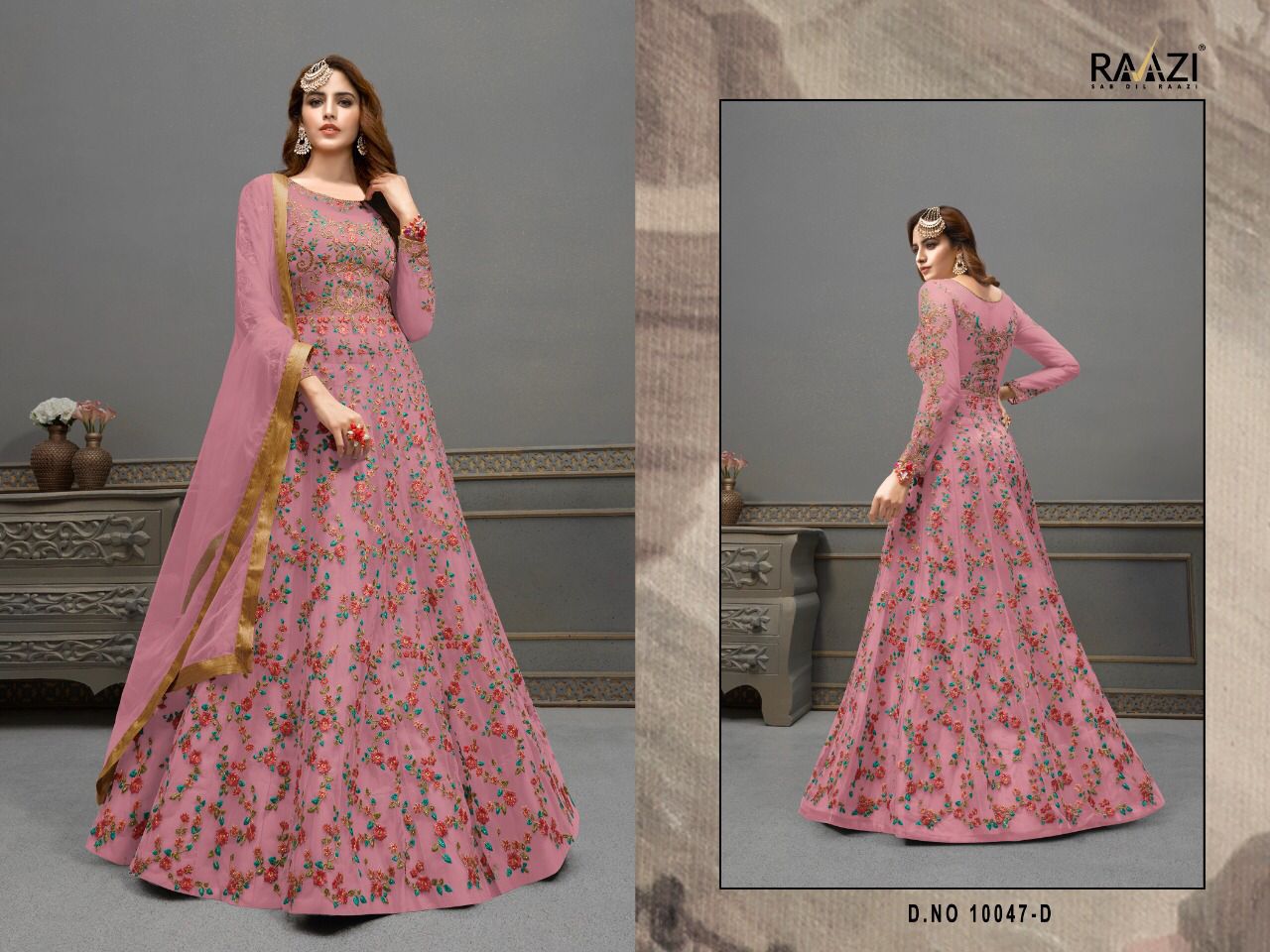 RAMA RAAZI ANARKALI 10047 D DESIGNER COLLECTION