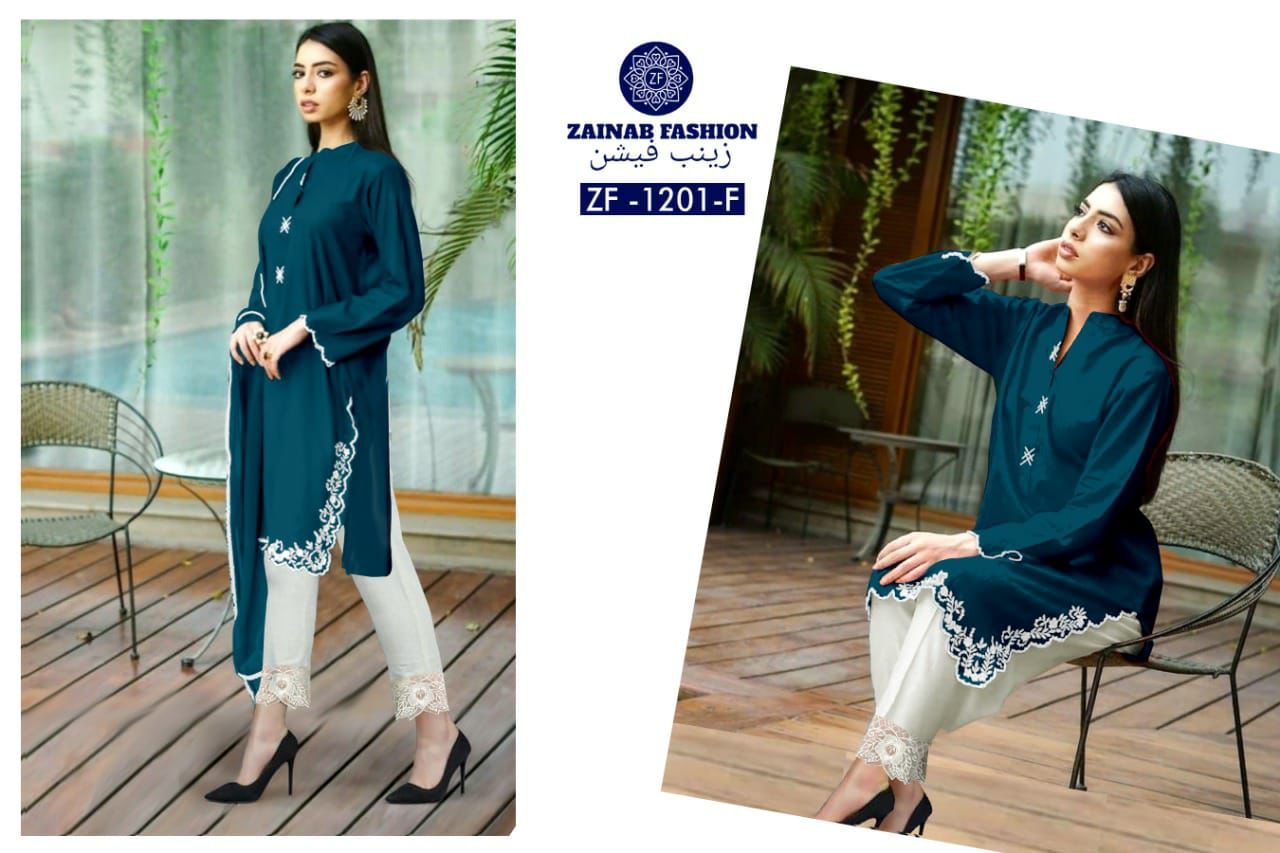 ZAINAB FASHION 1201 F DESIGNER TUNICS WHOLESALER