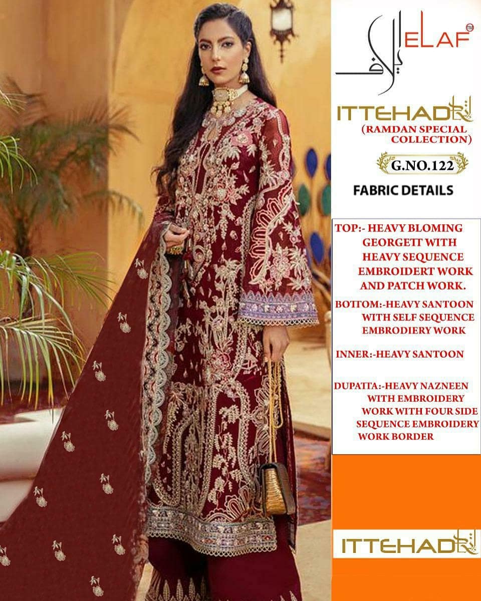 ELAF 122 ITTEHAD SALWAR KAMEEZ WHOLESALER