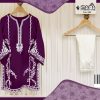 SAFA FASHION 989 PURPPLE DESIGNER TUNIC WITH CIGARETTE