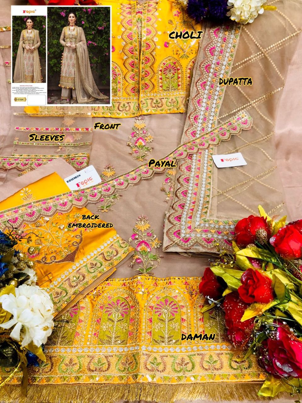 FEPIC 5164 ROSEMEEN SALWAR KAMEEZ WHOLESALER