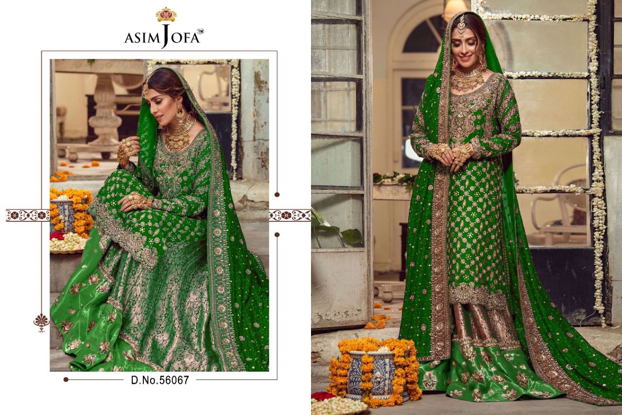 ASIM JOFA 56067 GREEN SALWAR KAMEEZ WHOLESALER