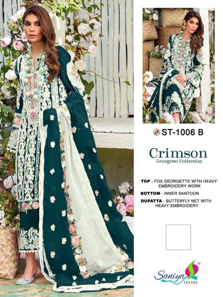 SANIYA TRENDZ CRIMSON 1006 B SALWAR KAMEEZ WHOLESALER