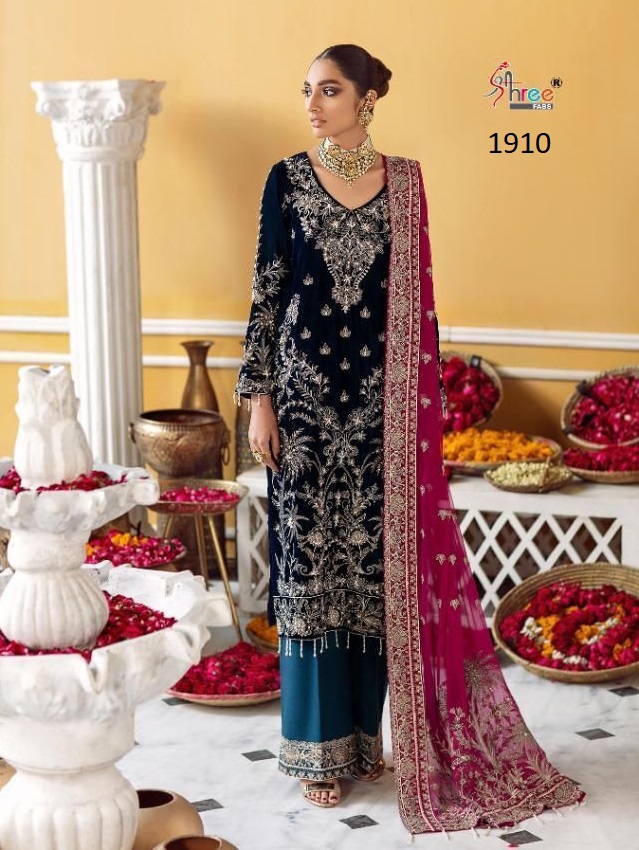 SHREE FABS 1910 NUREH VELVET SALWAR KAMEEZ WHOLESALER