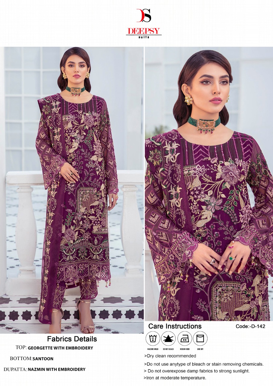 DEEPSY SUITS 142 SALWAR KAMEEZ WHOLESALER