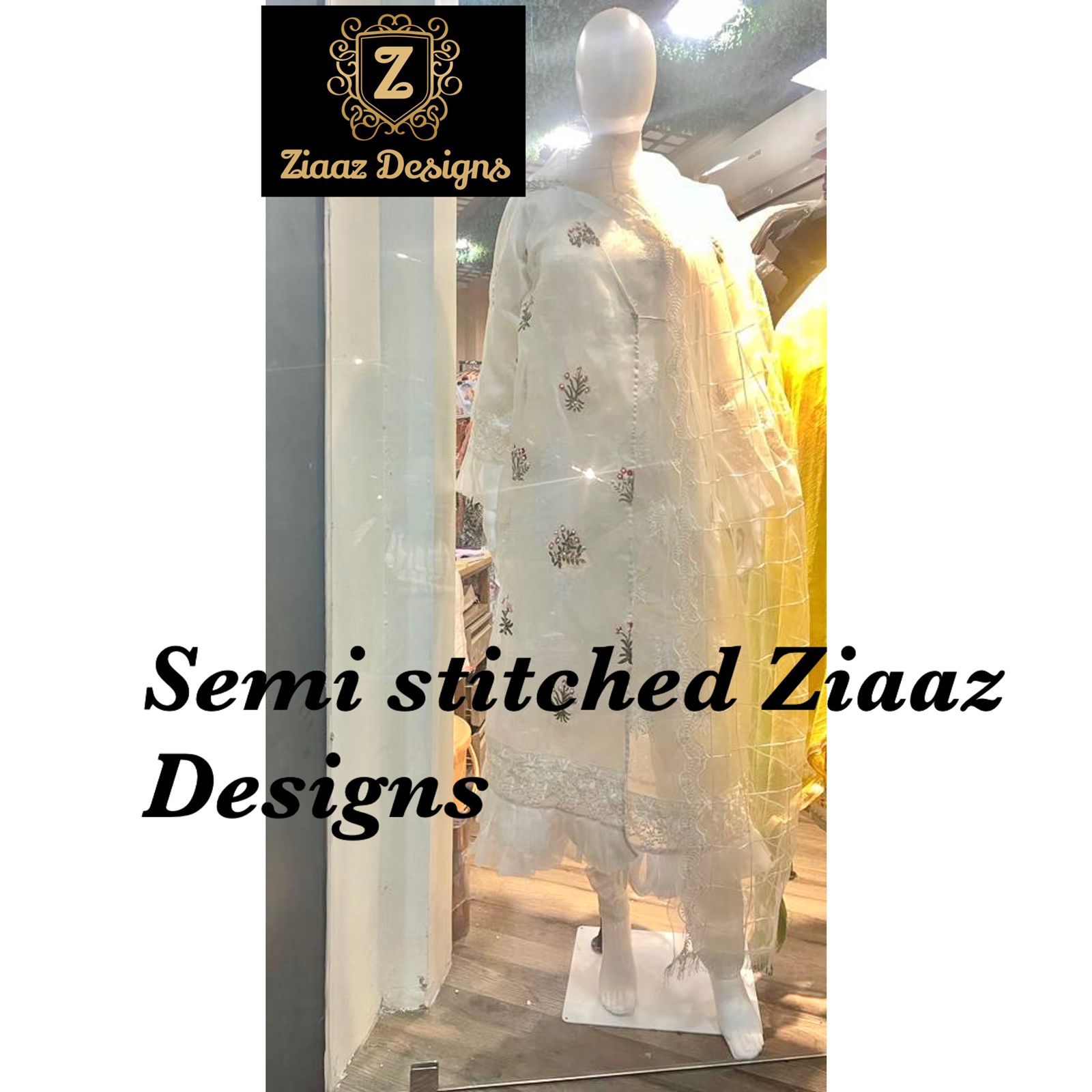 ZIAAZ DESIGNS NOOR WHITE DOLL VOL 2 SALWAR KAMEEZ WHOLESALER