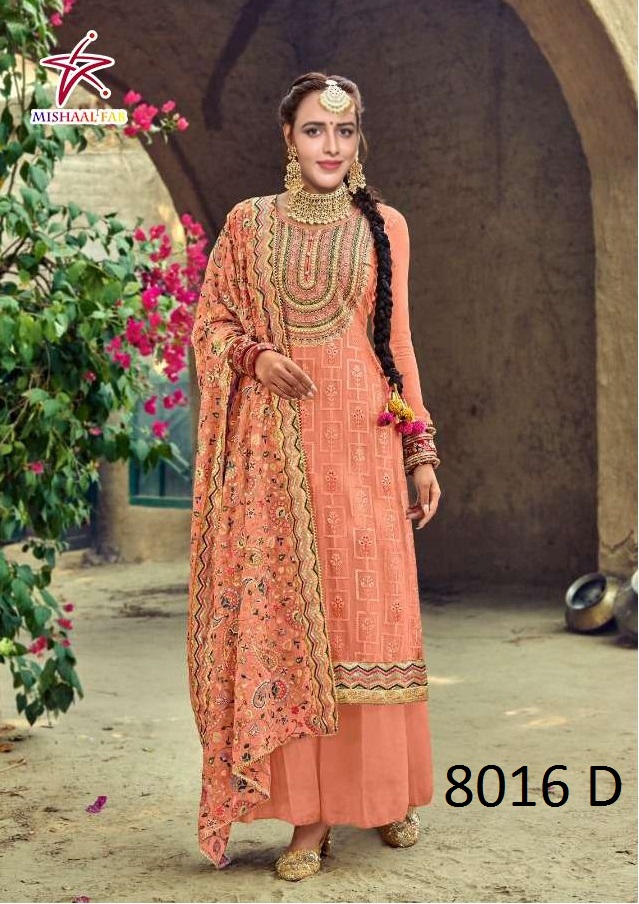 MISHAAL FAB 8016 D SALWAR KAMEEZ WHOLESALER