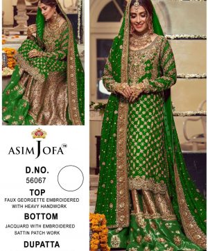 ASIM JOFA 56067 GREEN SALWAR KAMEEZ WHOLESALER