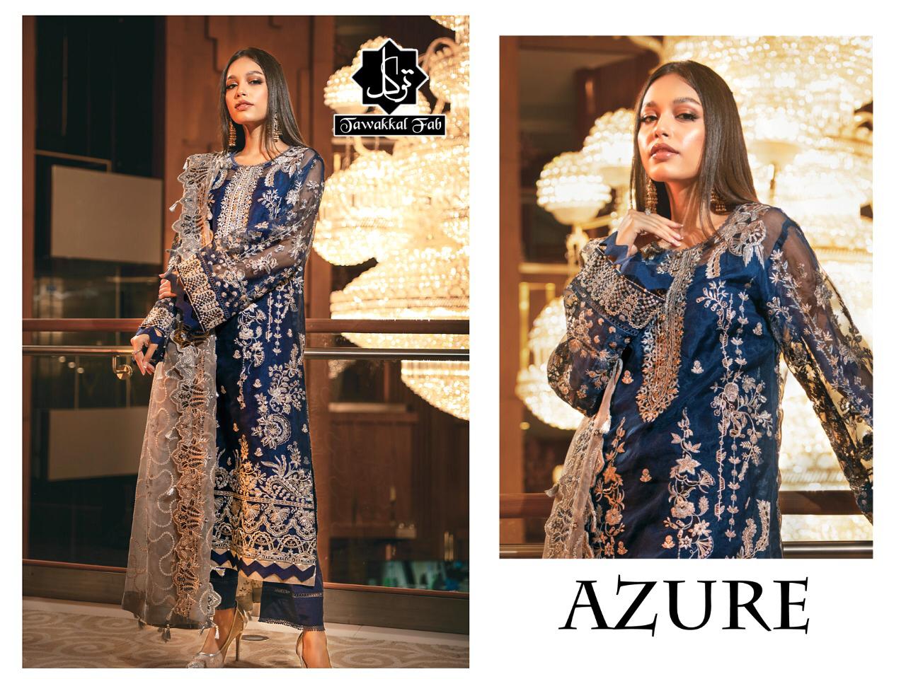 TAWAKKAL FAB AZURE SALWAR KAMEEZ WHOLESALER