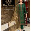 ZIAAZ DESIGNS NOOR GREEN SATIN SALWAR KAMEEZ WHOLESALER