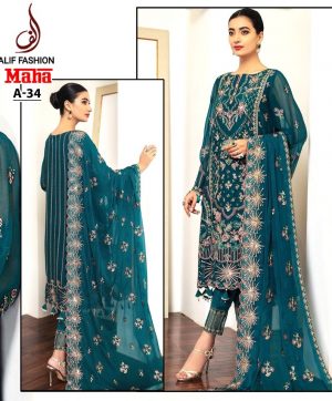 ALIF FASHION A 34 MAHA SALWAR KAMEEZ WHOLESALER