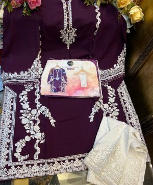 MEHBOOB TEX 7773 DUSYWINE DESIGNER TUNIC WITH CIGARETTE PANTS WHOLESALER