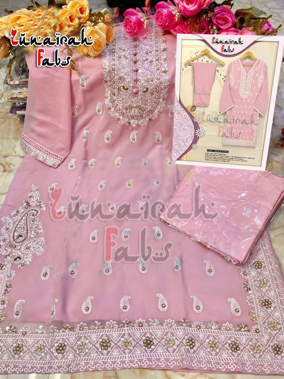 ZUNAIRAH FABS PINK READYMADE TUNIC WHOLESALER