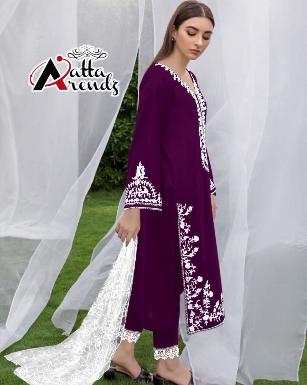 AATA TRENDZ 2702 WINE READYMADDE DEDSIGNER TUNIC WHOLESALER