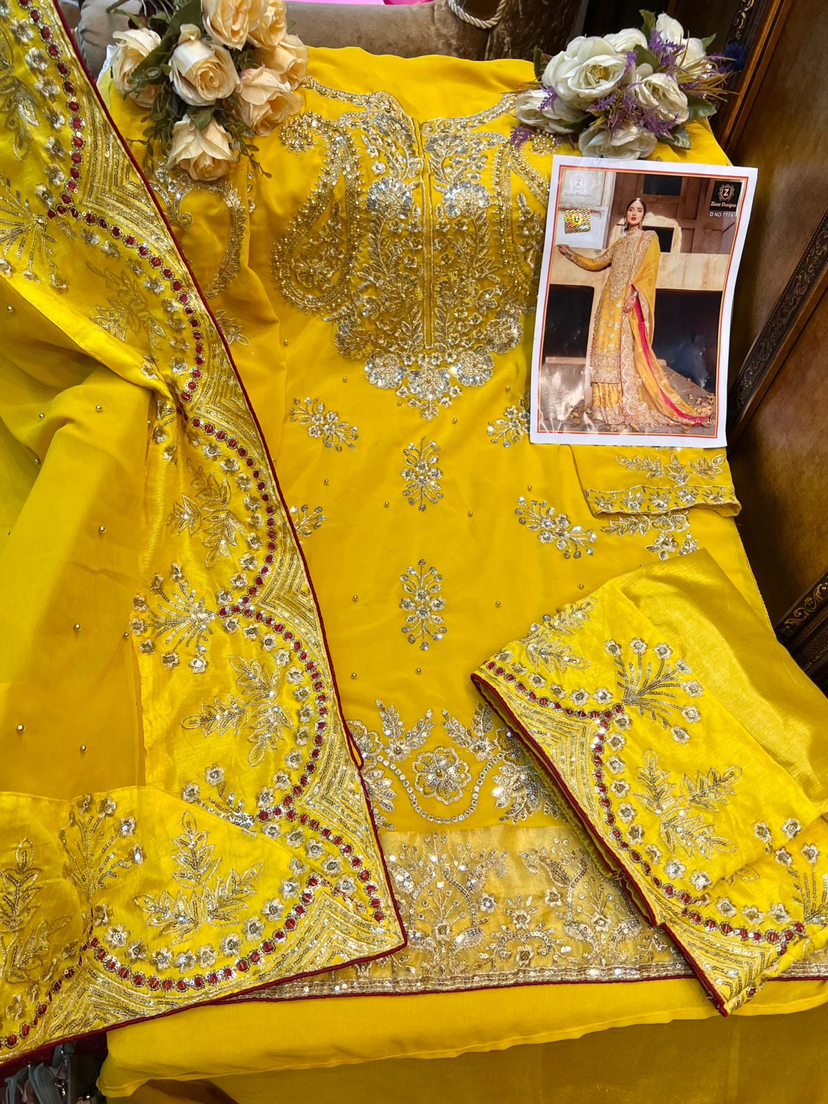 ZIAAZ DESIGNS 7774 HALDI SALWAR KAMEEZ WHOLESALER