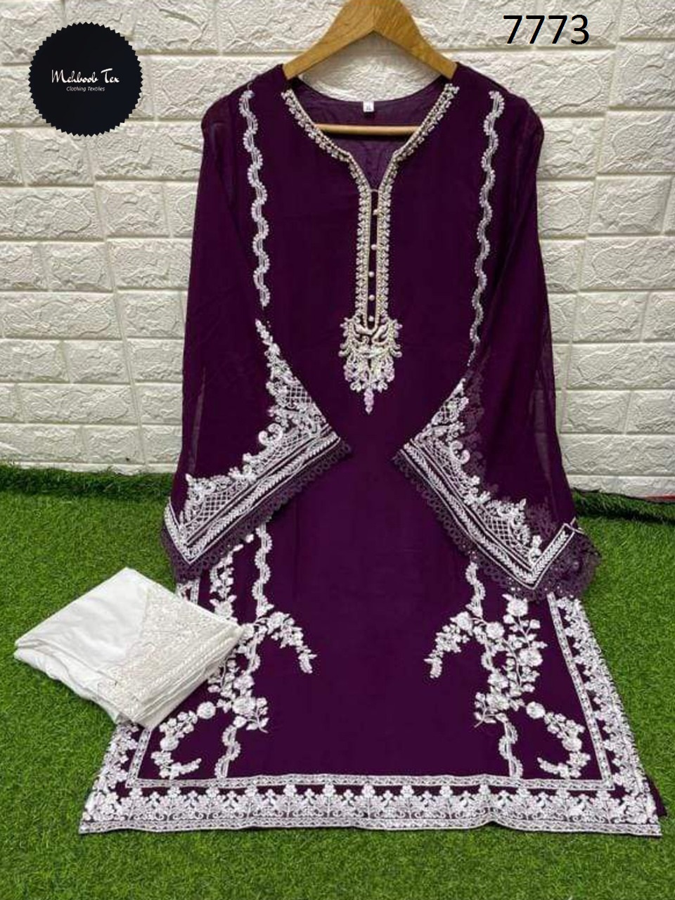 MEHBOOB TEX 7773 DUSTYWINE READYNADE TUNIC WHOLESALER