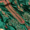 ZIAAZ DESIGNS NOOR GREEN SATIN SALWAR KAMEEZ WHOLESALER