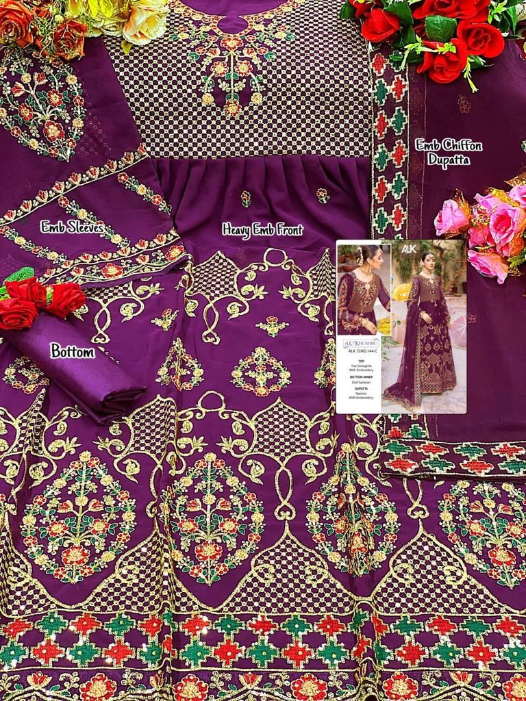 AL KHUSHBU 144 C PAKISTANI SALWAR KAMEEZ WHOLESALER