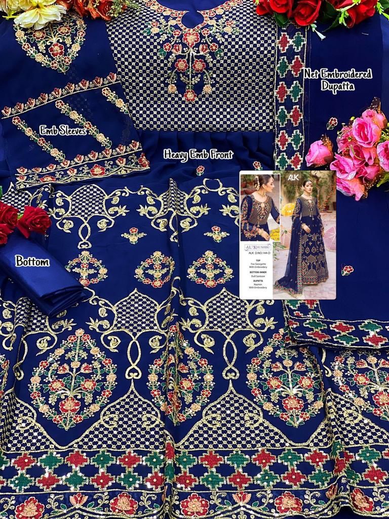 AL KHUSHBU 144 D PAKISTANI SALWAR KAMEEZ WHOLESALER