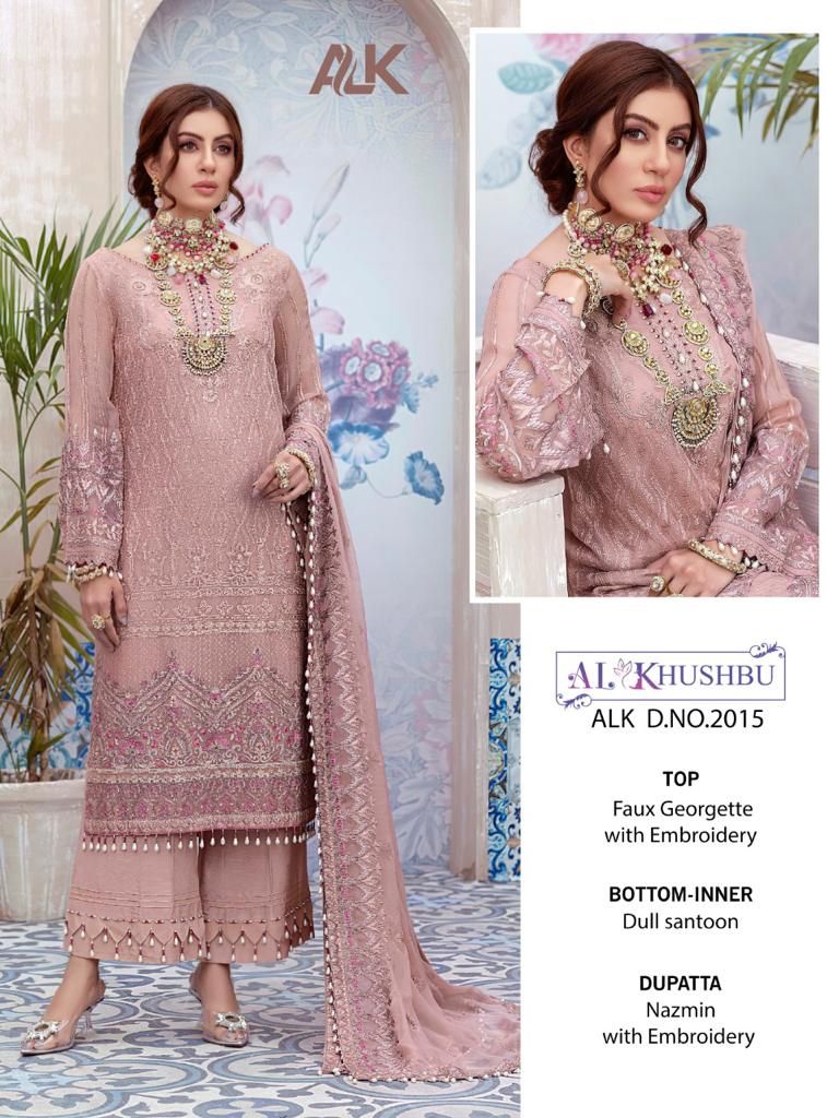 AL KHUSHBU 2015 PAKISTANI SALWAR KAMEEZ WHOLESALER