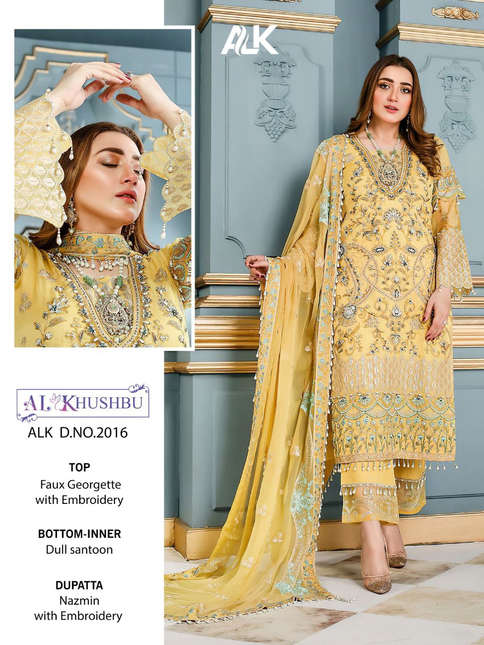 AL KHUSHBU 2016 PAKISTANI SALWAR KAMEEZ WHOLESALER