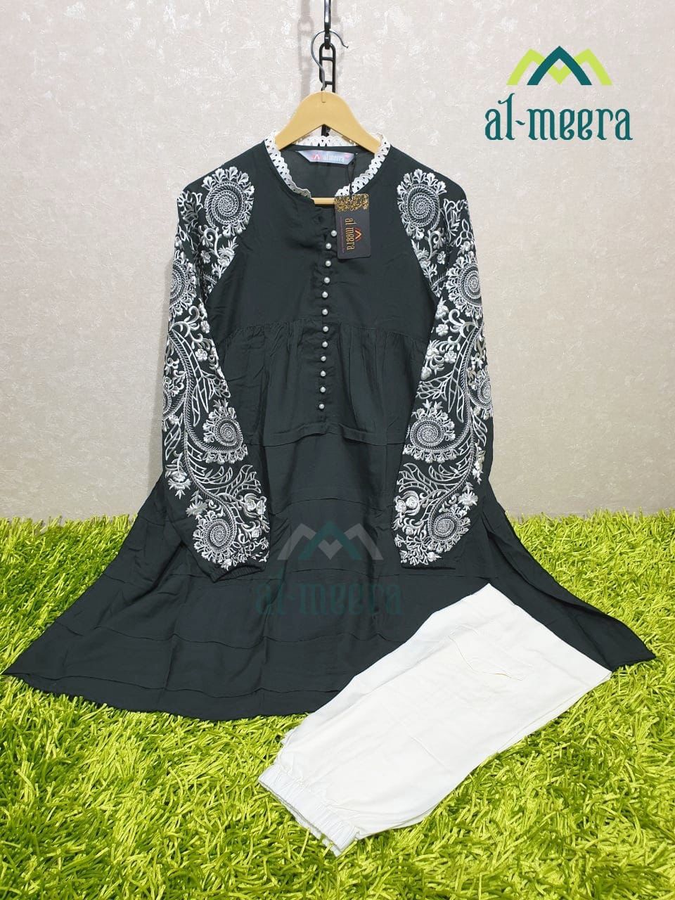 AL MEERA 1134 BLACK TUNIC READYMADE COLLECTION